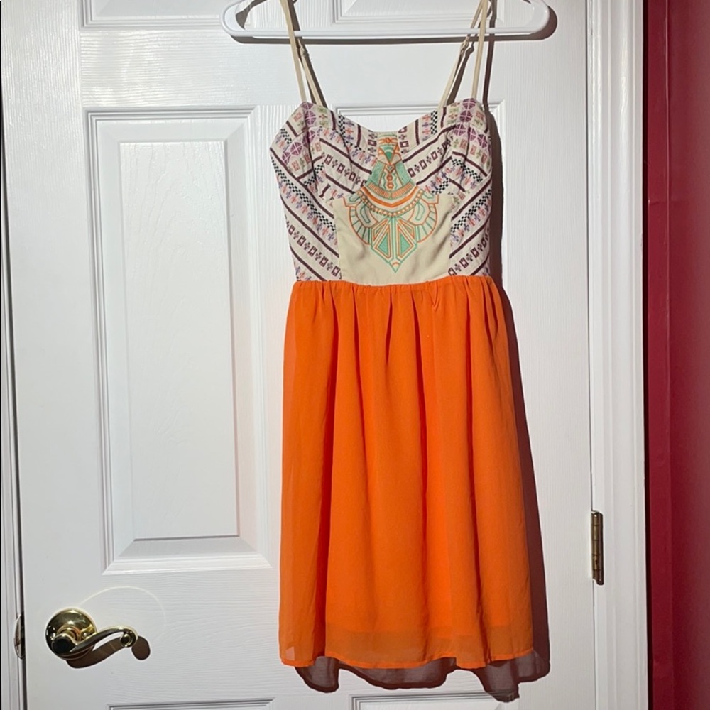Super cute orange dress. Size Small